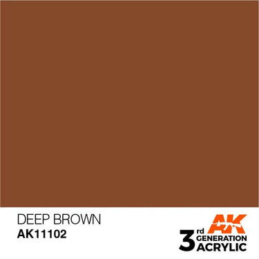 AK Interactive AK11102 Deep Brown Intense Acrylic Paint 17ml (3rd Generation)